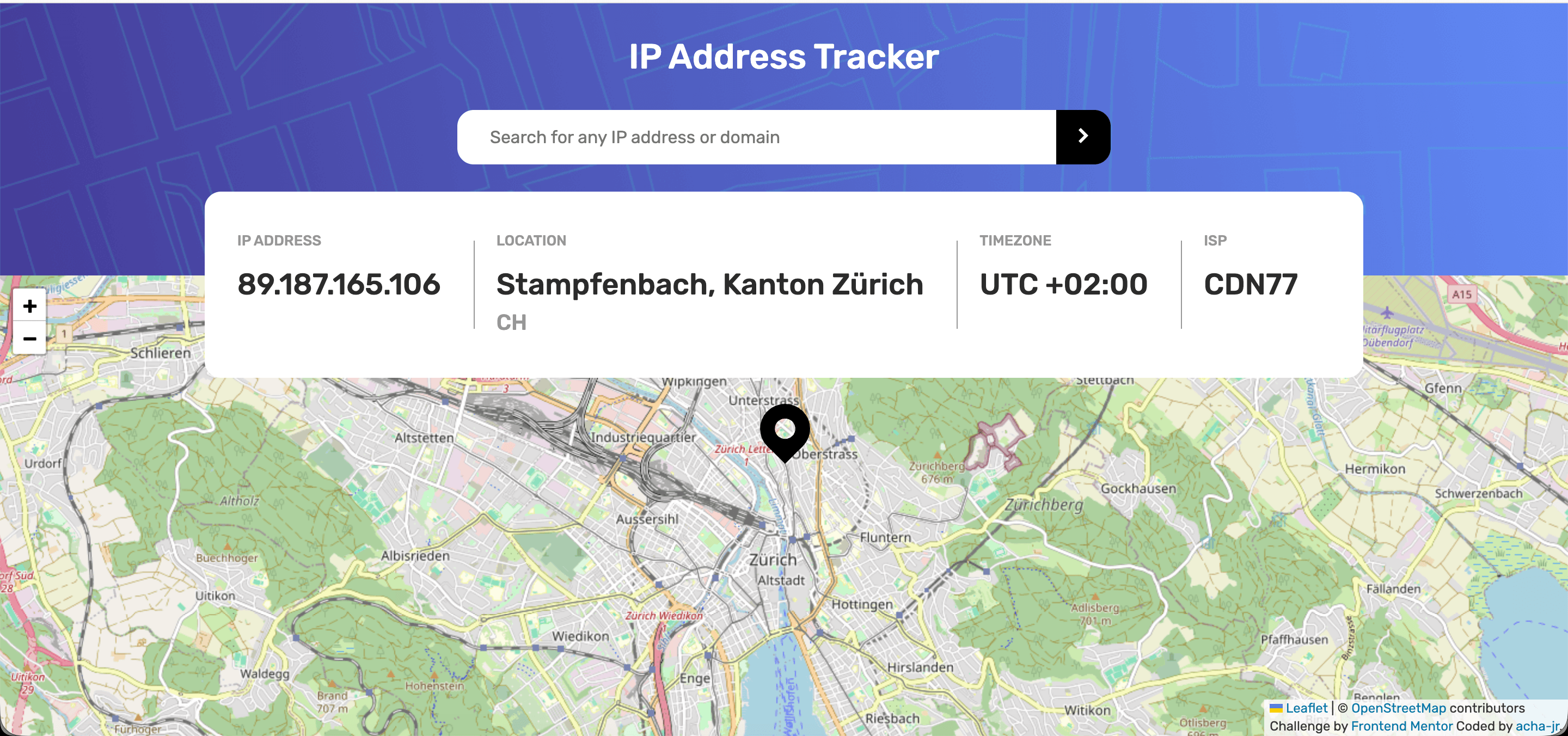 IP Address Tracker